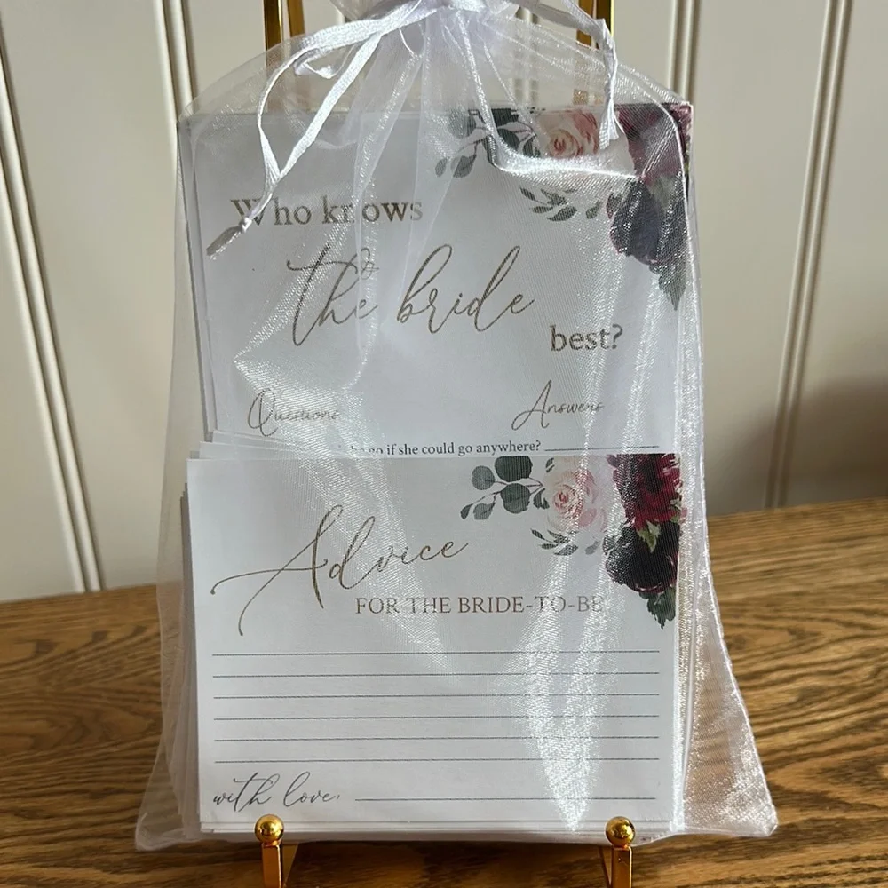 Floral Bridal Shower Game Set